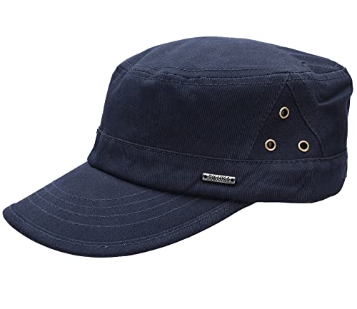 Leoodo Herren Damen Military Army Stil Cap aus Baumwolle verstellbare Sonnen Kappe für Wandern und Sport, Mütze Farbe 2020:Navy von Leoodo