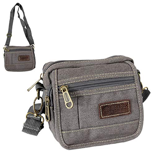 Leoodo Hüftasche Schultertasche Herren Damen taktische Gürteltasche Bauchtasche mit Sicherheitsring Crossbody für Handy Reise Hundebesitzer Sport Klettern Klein, Damen Tasche:Grau von Leoodo