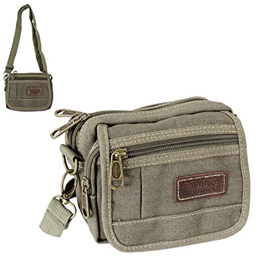 Leoodo Hüftasche Schultertasche Herren Damen taktische Gürteltasche Bauchtasche mit Sicherheitsring Crossbody für Handy Reise Hundebesitzer Sport Klettern Klein, Damen Tasche:Grün von Leoodo