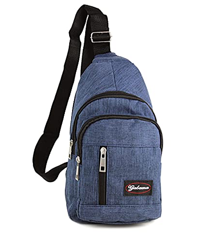 Leoodo Sling Bag Rucksack Crossbody Rucksack Umhängetasche Brusttasche herren Damen Unisex Schultertasche Daypack für Wandern Radfahren Reisen Multipurpose, Damen Tasche:Navy von Leoodo