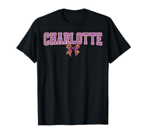 Charlotte Leopard Bow Trendy Name Design für Frauen und T-Shirt Charlotte Leopard Bow Trendy Name Design für Frauen und T-Shirt von Leopard Bow Custom Girls nennt Geburtstag cooles T