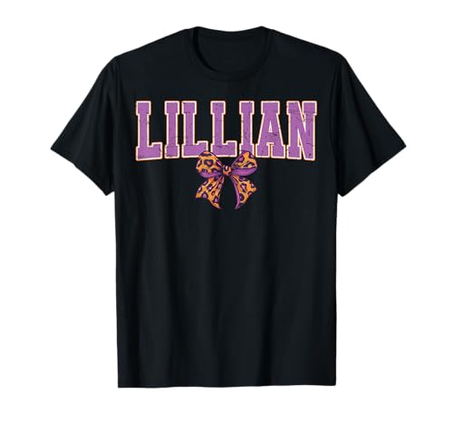Lillian Leopard Bow Trendy Name Design für Frauen und T-Shirt Lillian Leopard Bow Trendy Name Design für Frauen und T-Shirt von Leopard Bow Custom Girls nennt Geburtstag cooles T