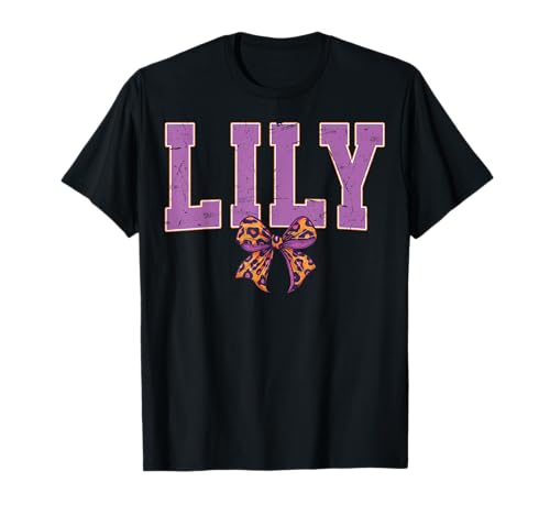 Lily Leopard Bow Trendy Name Design für Frauen und Mädchen T-Shirt Lily Leopard Bow Trendy Name Design für Frauen und Mädchen T-Shirt von Leopard Bow Custom Girls nennt Geburtstag cooles T
