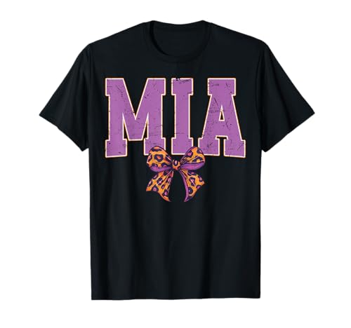 Mia Leopard Bow Trendy Name Design für Frauen und Mädchen T-Shirt Mia Leopard Bow Trendy Name Design für Frauen und Mädchen T-Shirt von Leopard Bow Custom Girls nennt Geburtstag cooles T