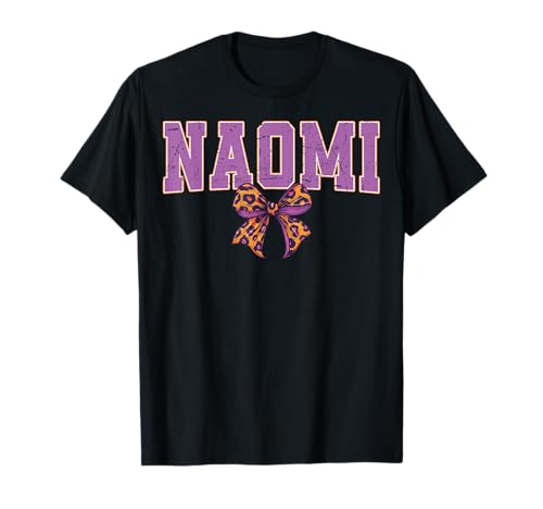 Naomi Leopard Bow Trendy Name Design für Frauen und Mädchen T-Shirt Naomi Leopard Bow Trendy Name Design für Frauen und Mädchen T-Shirt von Leopard Bow Custom Girls nennt Geburtstag cooles T