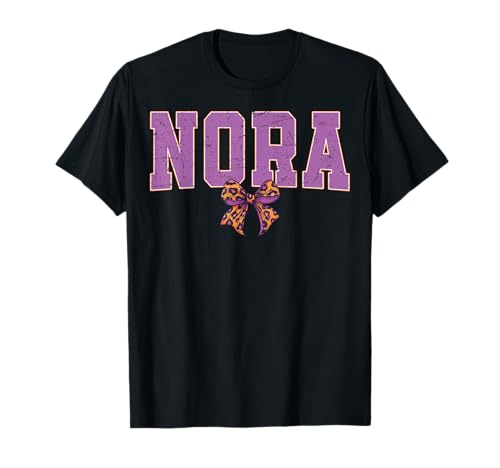 Nora Leopard Bow Trendy Name Design für Frauen und Mädchen T-Shirt Nora Leopard Bow Trendy Name Design für Frauen und Mädchen T-Shirt von Leopard Bow Custom Girls nennt Geburtstag cooles T