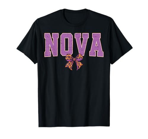 Nova Leopard Bow Trendy Name Design für Frauen und Mädchen T-Shirt Nova Leopard Bow Trendy Name Design für Frauen und Mädchen T-Shirt von Leopard Bow Custom Girls nennt Geburtstag cooles T