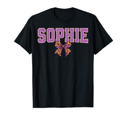 Sophie Leopard Bow Trendy Name Design für Frauen und Mädchen T-Shirt Sophie Leopard Bow Trendy Name Design für Frauen und Mädchen T-Shirt von Leopard Bow Custom Girls nennt Geburtstag cooles T