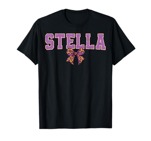 Stella Leopard Bow Trendy Name Design für Frauen und Mädchen T-Shirt Stella Leopard Bow Trendy Name Design für Frauen und Mädchen T-Shirt von Leopard Bow Custom Girls nennt Geburtstag cooles T