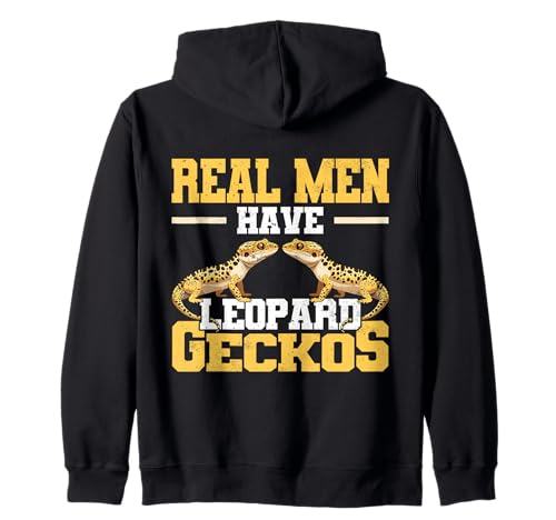 Echte Männer haben Leoparden-Gecko für Eidechsen- und Reptilienliebhaber Kapuzenjacke Echte Männer haben Leoparden-Gecko für Eidechsen- und Reptilienliebhaber Kapuzenjacke von Leopard Gecko Designs For Reptile Lizard Lover