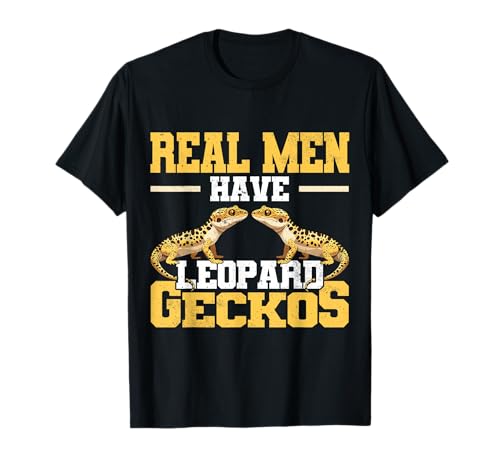 Echte Männer haben Leoparden-Gecko für Eidechsen- und Reptilienliebhaber T-Shirt Echte Männer haben Leoparden-Gecko für Eidechsen- und Reptilienliebhaber T-Shirt von Leopard Gecko Designs For Reptile Lizard Lover