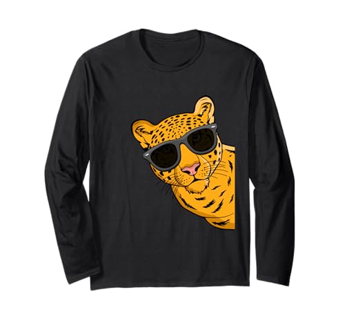 Cooler Leopardenliebhaber Kinder Leopard Herren Wildkatze Leopard Langarmshirt von Leopard Gifts For Men & Women