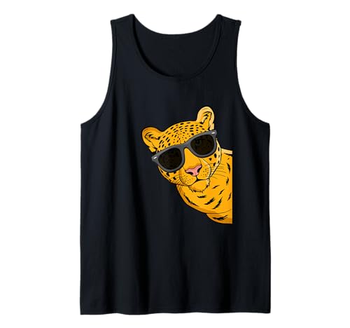 Cooler Leopardenliebhaber Kinder Leopard Herren Wildkatze Leopard Tank Top von Leopard Gifts For Men & Women