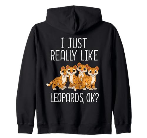 Ich mag Leopards Lover Kids Wild Cat Leopard Kapuzenjacke von Leopard Gifts For Men & Women