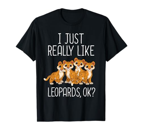Ich mag Leopards Lover Kids Wild Cat Leopard T-Shirt von Leopard Gifts For Men & Women