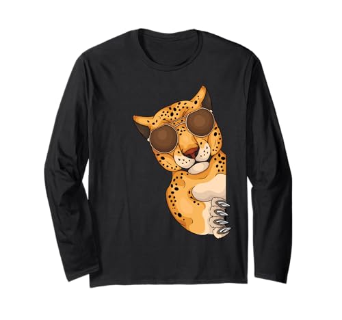 Leopard mit Sonnenbrille Leopard Lover Kinder Leopard Langarmshirt von Leopard Gifts For Men & Women