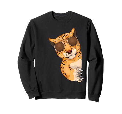 Leopard mit Sonnenbrille Leopard Lover Kinder Leopard Sweatshirt von Leopard Gifts For Men & Women
