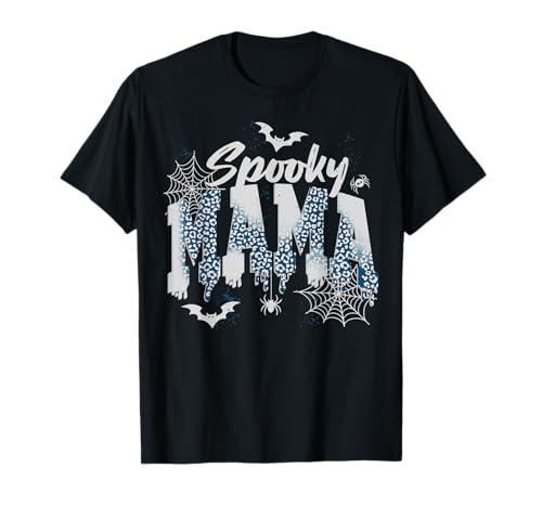 Spooky Mama Leopard Print Ghost Halloween Design T-Shirt Spooky Mama Leopard Print Ghost Halloween Design T-Shirt von Leopard Halloween Designs