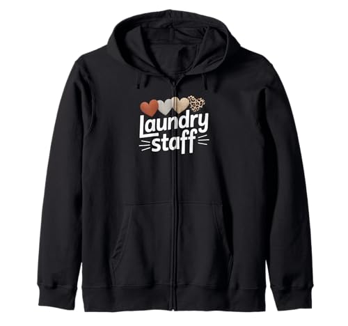 Lustiger Wäschestab Spruch Humorvolle Arbeit Humor Frauen Männer Kapuzenjacke Lustiger Wäschestab Spruch Humorvolle Arbeit Humor Frauen Männer Kapuzenjacke von Leopard Heart Laundry Team Uniform Worker Mom