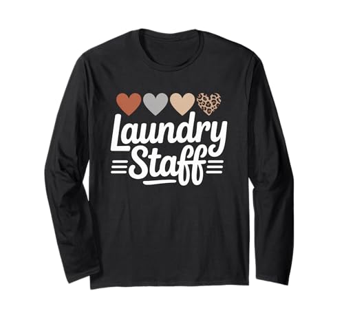 Lustiger Wäschestab Spruch Humorvolle Arbeit Humor Frauen Männer Langarmshirt Lustiger Wäschestab Spruch Humorvolle Arbeit Humor Frauen Männer Langarmshirt von Leopard Heart Laundry Team Uniform Worker Mom
