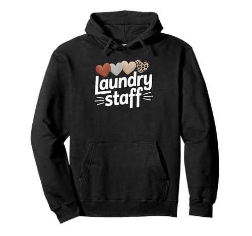 Lustiger Wäschestab Spruch Humorvolle Arbeit Humor Frauen Männer Pullover Hoodie von Leopard Heart Laundry Team Uniform Worker Mom