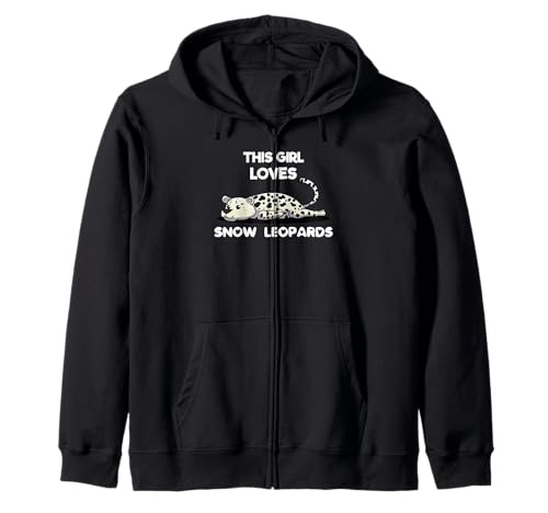Dieses Mädchen liebt Leopard Snow Leopard Kapuzenjacke von Leopard Lovers Big Cats Presenta