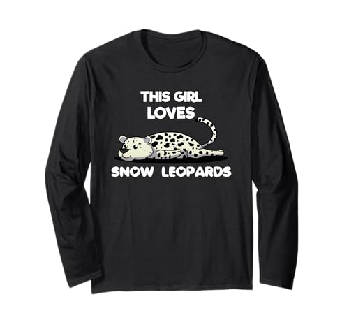 Dieses Mädchen liebt Leopard Snow Leopard Langarmshirt von Leopard Lovers Big Cats Presenta