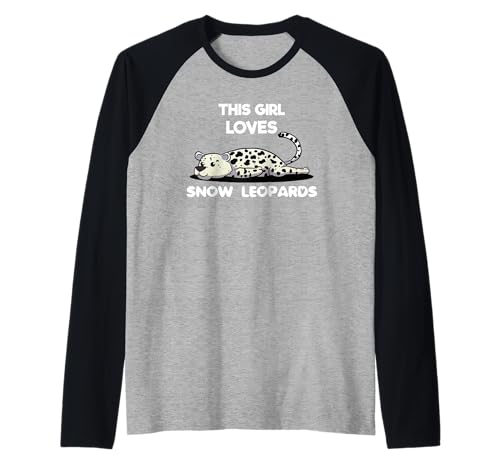 Dieses Mädchen liebt Leopard Snow Leopard Raglan Dieses Mädchen liebt Leopard Snow Leopard Raglan von Leopard Lovers Big Cats Presenta