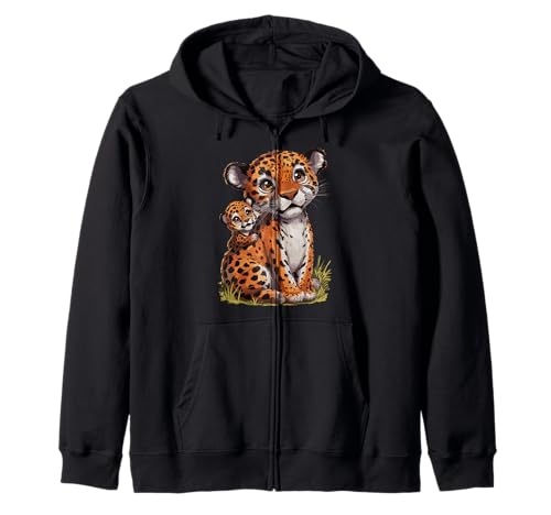 Leopard mit süßem Kind für Mama Kapuzenjacke Leopard mit süßem Kind für Mama Kapuzenjacke von Leopard Mom Mother Child Gift