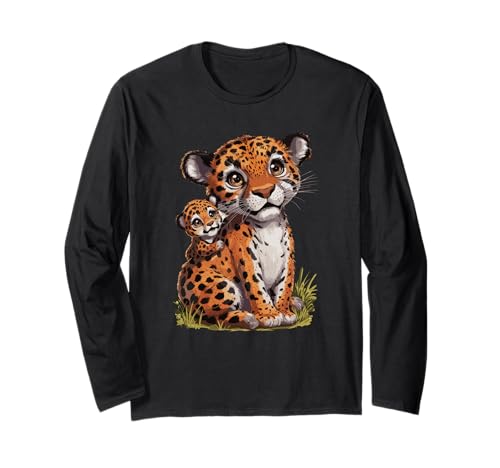 Leopard mit süßem Kind für Mama Langarmshirt Leopard mit süßem Kind für Mama Langarmshirt von Leopard Mom Mother Child Gift