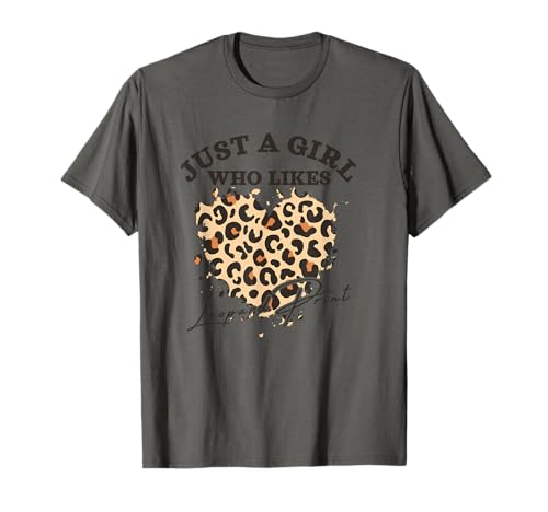 Leopard Pattern Apparel and Co Damen & Mädchen Grau S Leopardenmuster T-Shirt von Leopard Pattern Apparel and Co