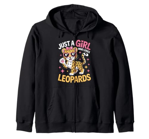 Mädchen Leopard Kapuzenjacke Mädchen Leopard Kapuzenjacke von Leopard Shirts & Gifts for Girls