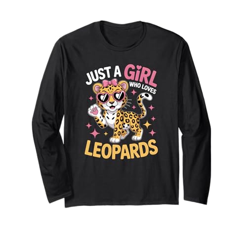 Mädchen Leopard Langarmshirt Mädchen Leopard Langarmshirt von Leopard Shirts & Gifts for Girls