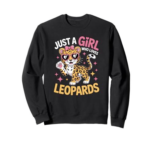 Mädchen Leopard Sweatshirt Mädchen Leopard Sweatshirt von Leopard Shirts & Gifts for Girls