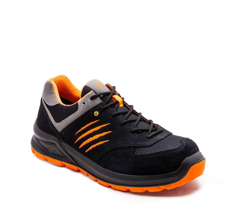 Sicherheitsschuhe S1 ESD EN 20345 schwarz/orang/grau - Gr. - 40 von Leopard