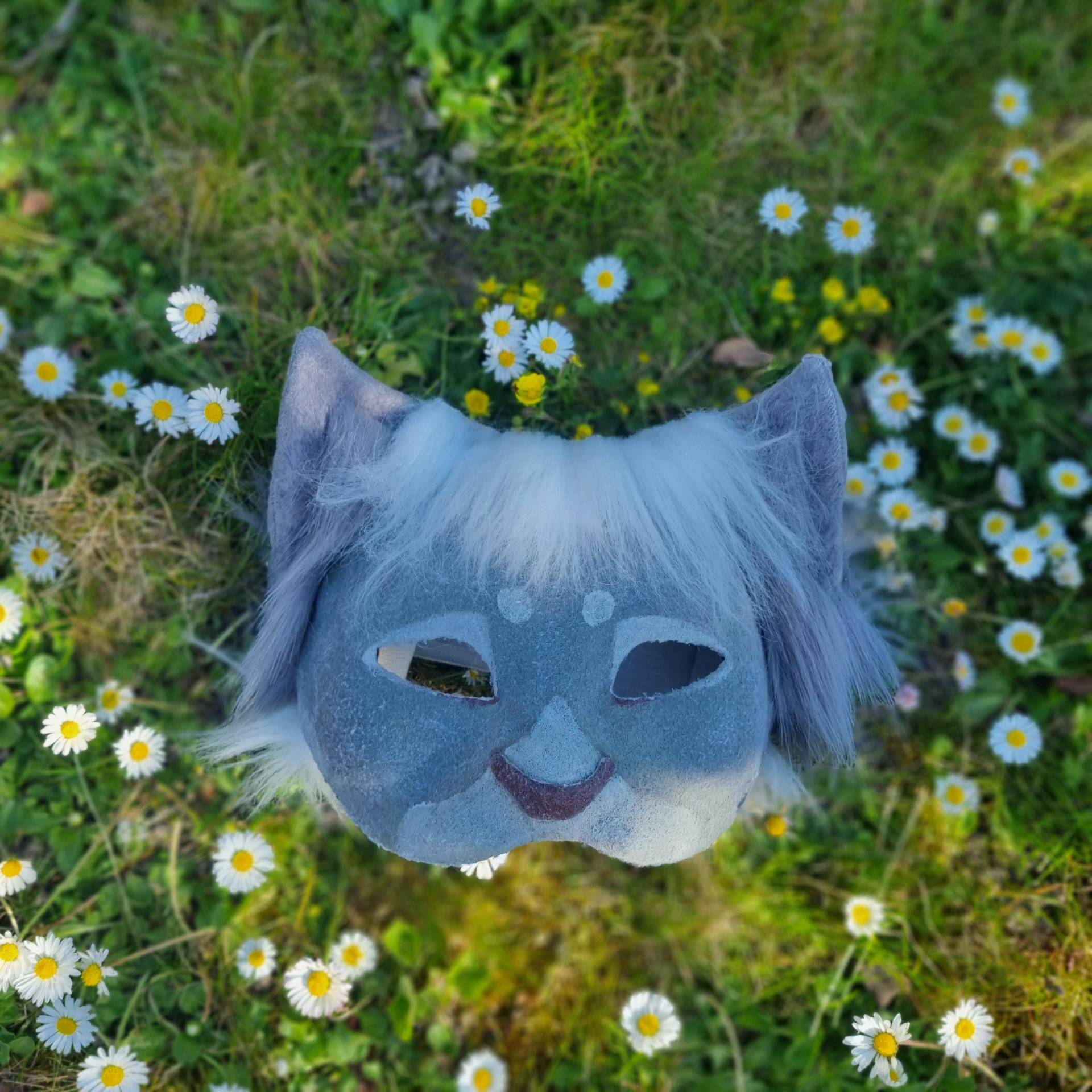 Grey Therian Cat Mask Grey Therian Cat Mask von LeosStores