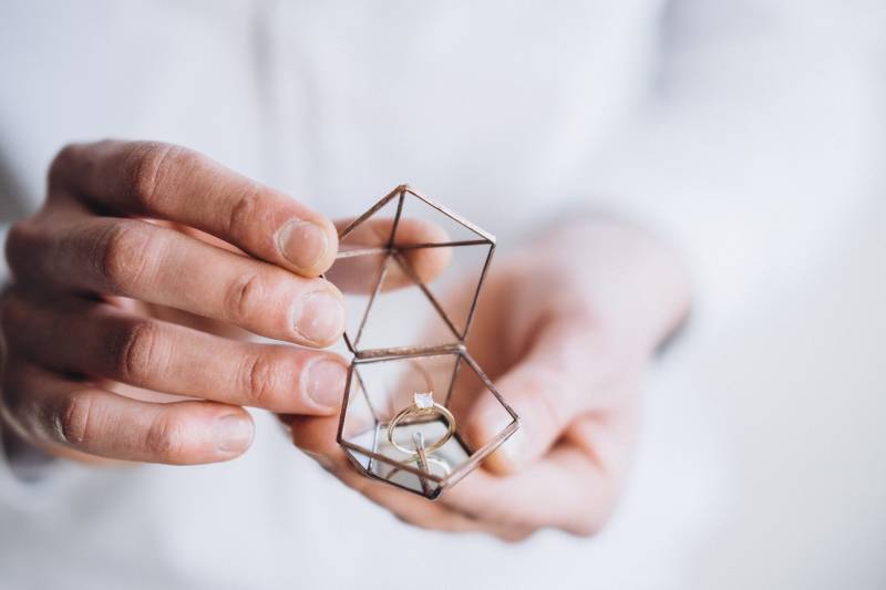 Mini-Kupfer Ringschatulle Für Verlobungsringe Silberglas-Verlobungsringschatulle Schwarzer Vorschlagschatulle Zum Valentinstag Mit Gravur Auf von Leosklo