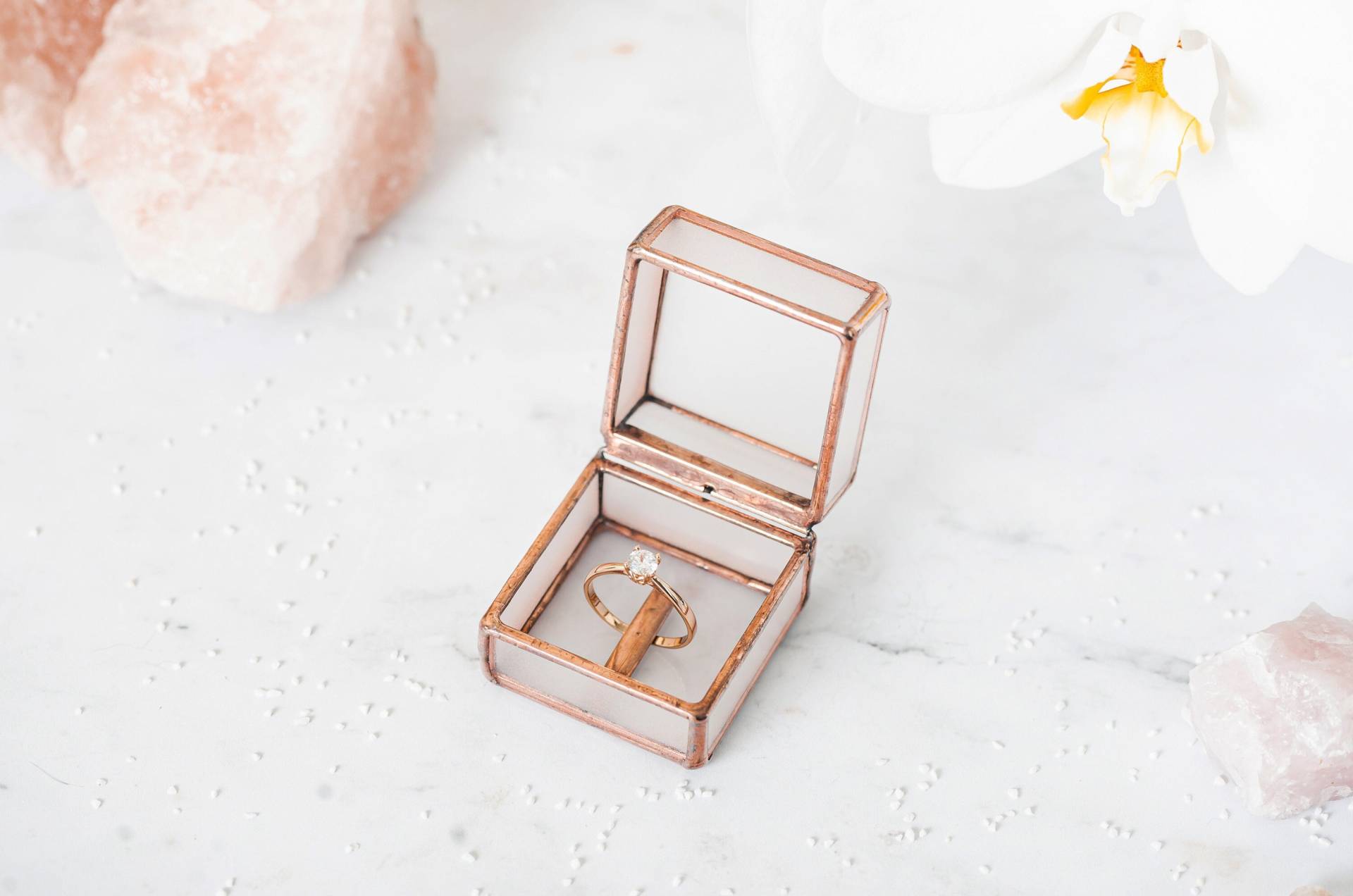 Pocket Ringbox Verlobung Mini Glasringbox Vorschlag Box Mini Leosklo Winter Winter-Verlobung Pocket Ringbox Verlobung Mini Glasringbox Vorschlag Box Mini Leosklo Winter Winter-Verlobung von Leosklo