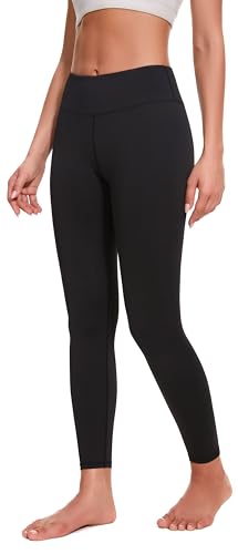 Leovqn Damen Sport Leggings Blickdicht Dehnbar Sporthose Hohe Taille Yoga Leggings für Trainieren Laufen Matt Schwarz L von Leovqn