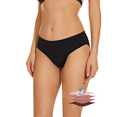 Leovqn Perioden Bikinihosen UPF 50+ Wasserdicht Badeshorts Lichtfluss Perioden Bademode für Damen Mädchen Teens von Leovqn