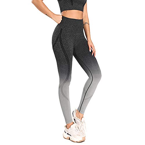 Leoyee Damen Sports Leggings Yogahose Nahtlose High Waist Training Hip-up Fitnesshose Workout Laufhose von Leoyee