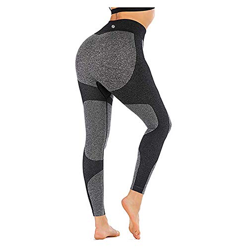 Leoyee Damen Sports Leggings Yogahose Nahtlose High Waist Training Hip-up Fitnesshose Workout Laufhose von Leoyee