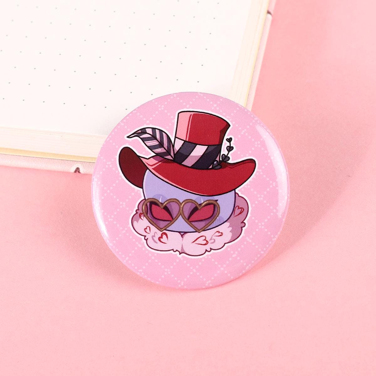 Valentino [Hazbin Hotel] | Tin Buttons von LepiArts
