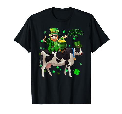 Leprechaun Reitkuh St. Patricks Day Jungen Kinder Kleeblatt T-Shirt Leprechaun Reitkuh St. Patricks Day Jungen Kinder Kleeblatt T-Shirt von Leprechaun Riding Cow St Patricks Day Gifts