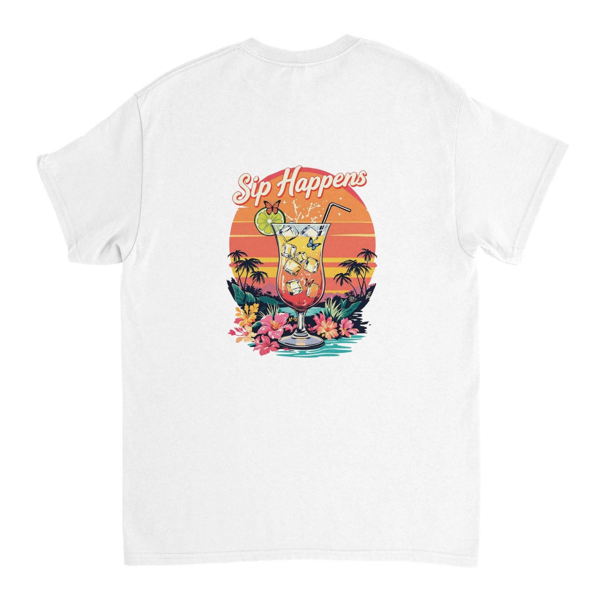 Sip Happens/Unisex T-Shirt Mit Rundhalsausschnitt Sip Happens/Unisex T-Shirt Mit Rundhalsausschnitt von LepusShop