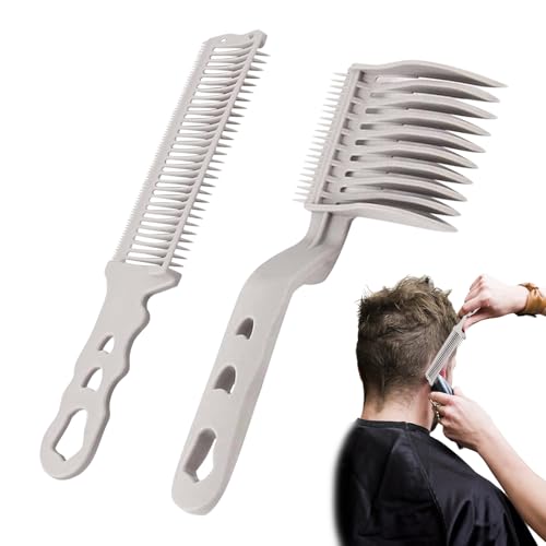 Haarschneidekamm Übergang, Haarschneidekamm Friseur, Haarschneide Hilfe, Fade Friseur Kamm, Haarschneide Schablone, Haare Selber Schneiden Barber Kamm, Haare Schneiden Hilfe für Herren Salon (2 Stk-B) von Lergas