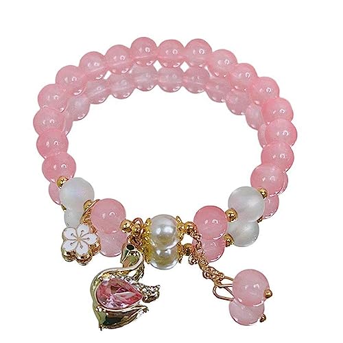 Chakra Armband,Natürliche Rosa Kristall Perlen Armbänder, Rosa Kristall Schwan Anhänger Armreifen, Elastisches Kristall Armband Reiki Kristall Schmuck Für Männer Frauen Chakra Armband,Natürliche Rosa Kristall Perlen Armbänder, Rosa Kristall Schwan Anhänger Armreifen, Elastisches Kristall Armband Reiki Kristall Schmuck Für Männer Frauen von LerijN
