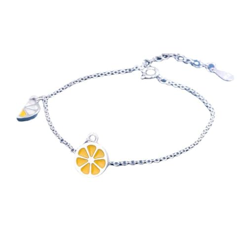 LerijN Armband Silber,Sterling-Silber-Armband Für Damen, Zierlicher S925-Silber-Kettenarmreif In O-Form, Verstellbare Zitronen-Charm-Armbänder, Schmuckgeschenke Für Frauen LerijN Armband Silber,Sterling-Silber-Armband Für Damen, Zierlicher S925-Silber-Kettenarmreif In O-Form, Verstellbare Zitronen-Charm-Armbänder, Schmuckgeschenke Für Frauen von LerijN
