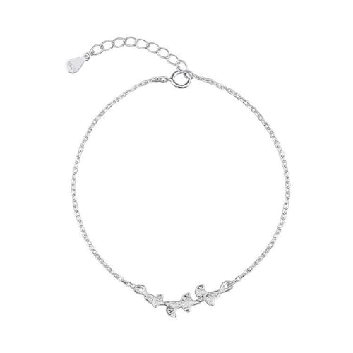 LerijN Armband Silber,Zierliche Damen-Silberarmbänder, 925Er Silber, Ginkgoblatt-Armband, Verstellbares Kettenarmband Mit Karabinerverschluss, Schmuckgeschenke Für Frauen LerijN Armband Silber,Zierliche Damen-Silberarmbänder, 925Er Silber, Ginkgoblatt-Armband, Verstellbares Kettenarmband Mit Karabinerverschluss, Schmuckgeschenke Für Frauen von LerijN