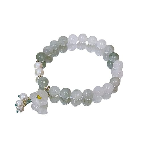 LerijN Edelstein Armband,Natürliche Chalcedon-Perlen-Armbänder, Maiglöckchen-Blumen-Perlen-Anhänger-Armreifen, Elastisches Kristall-Armband, Reiki-Kristall-Schmuck Für Männer Und Frauen LerijN Edelstein Armband,Natürliche Chalcedon-Perlen-Armbänder, Maiglöckchen-Blumen-Perlen-Anhänger-Armreifen, Elastisches Kristall-Armband, Reiki-Kristall-Schmuck Für Männer Und Frauen von LerijN
